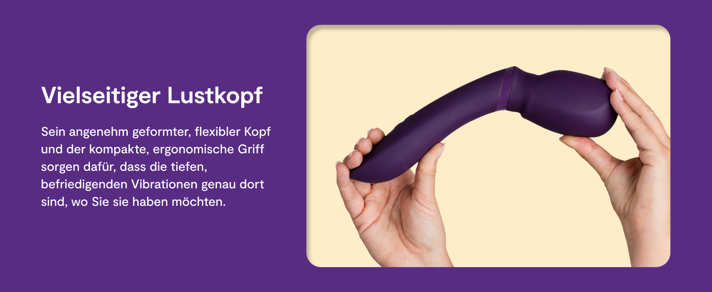 We-Vibe Wand 2: Масажер-вібратор для жінок - бездротовий, з керуванням через додаток, 10 рівнів інтенсивності, тихий, водонепроникний, перезаряджається. Колір: фіолетовий