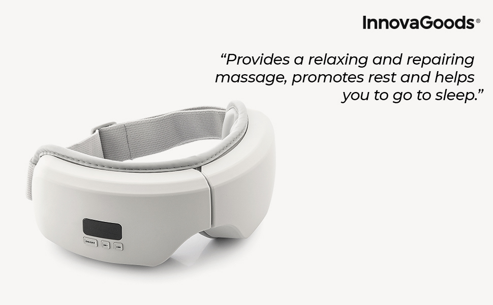 Масажер для очей InnovaGoods EyeSky 4-в-1 з повітряним компресією, для зняття втоми та покращення кровообігу, компактний