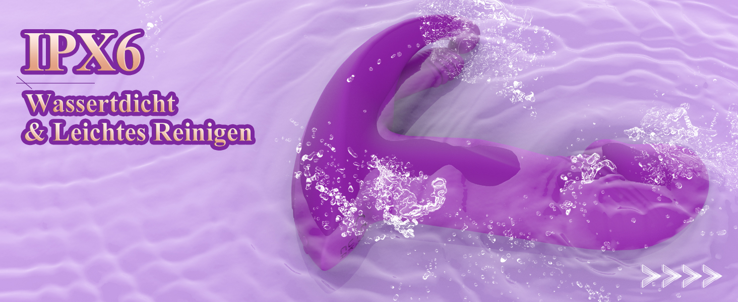 Інтимні іграшки для пар EAWESION: вібратор-масажер, анальний плагін, стимулятор G-точки, 9 режимів, фіолетовий