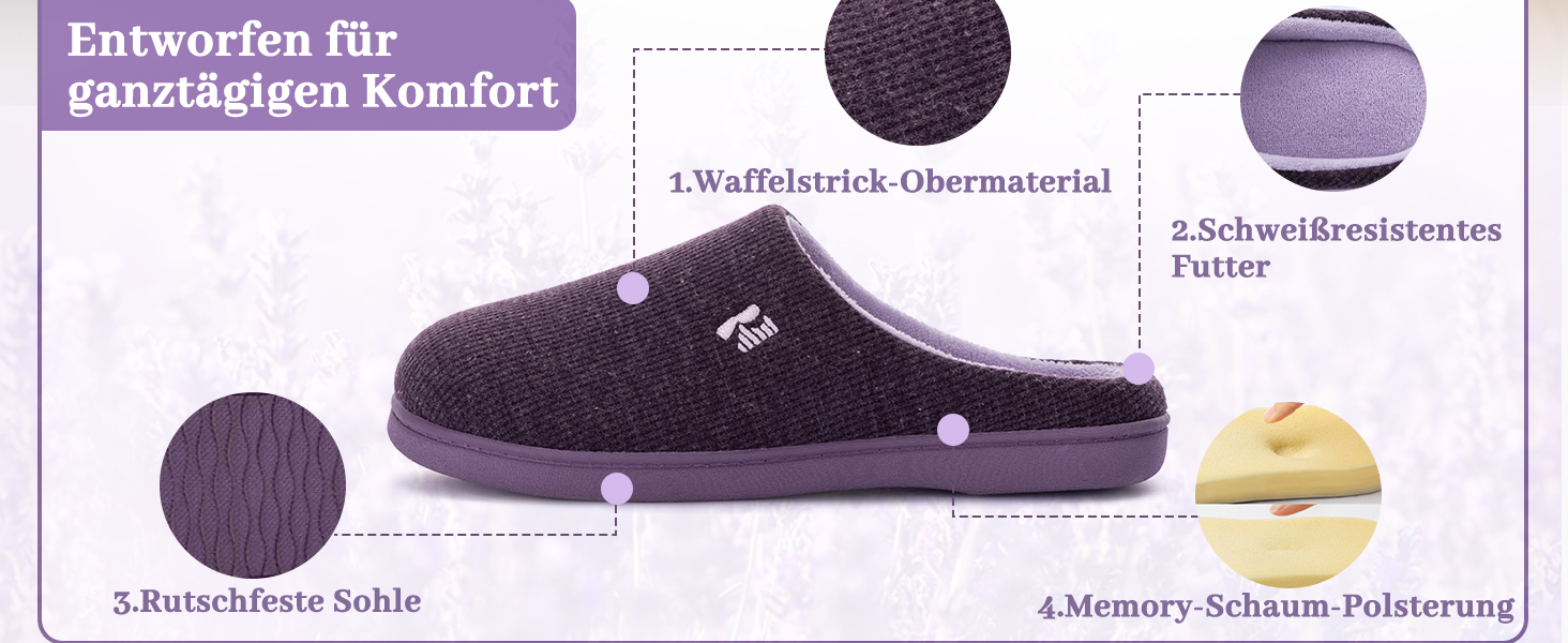 Жіночі домашні капці RockDove з ефектом пам'яті (Memory Foam), двоколірні, темно-синій та фуксія, розмір 38/39 EU