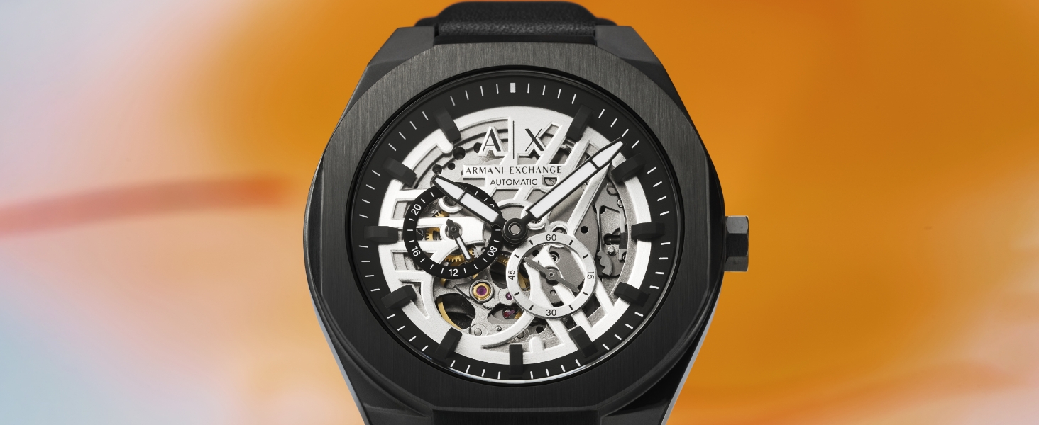 Чоловічий годинник Armani Exchange кварцовий багатофункціональний, 44 мм, сталевий браслет, золотий та чорний кольори