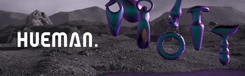 Анальний плаг Hueman Outer Space фіолетовий (вібруючий)