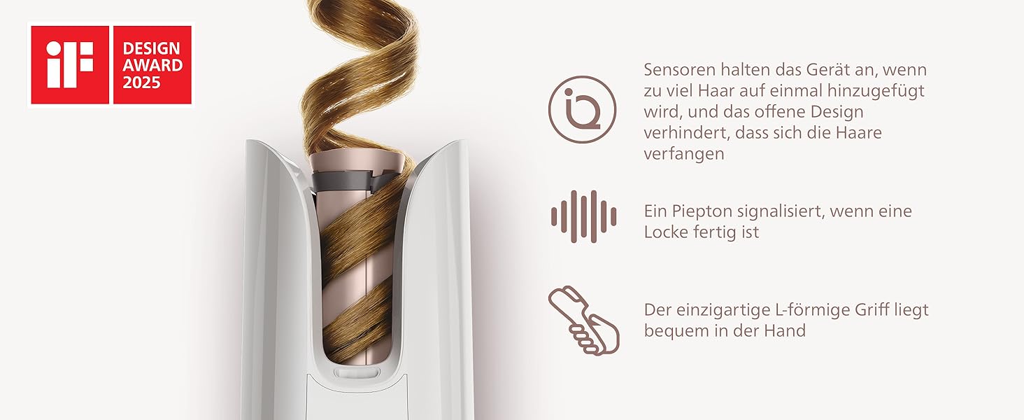 Автоматичний стайлер для завивки волосся Philips 8000 Series, 27 варіантів укладки, чорний (BHB968/10)