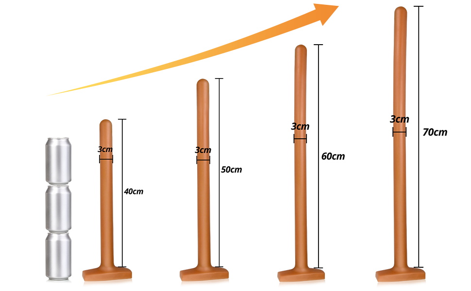 Анальний плагін Super Lang: відчуйте максимальне задоволення. З прозорою шкалою, з рідкосилікону, з надійним Т-подібним дном. Суперм'який та гнучкий, водонепроникна іграшка для дорослих (XL)