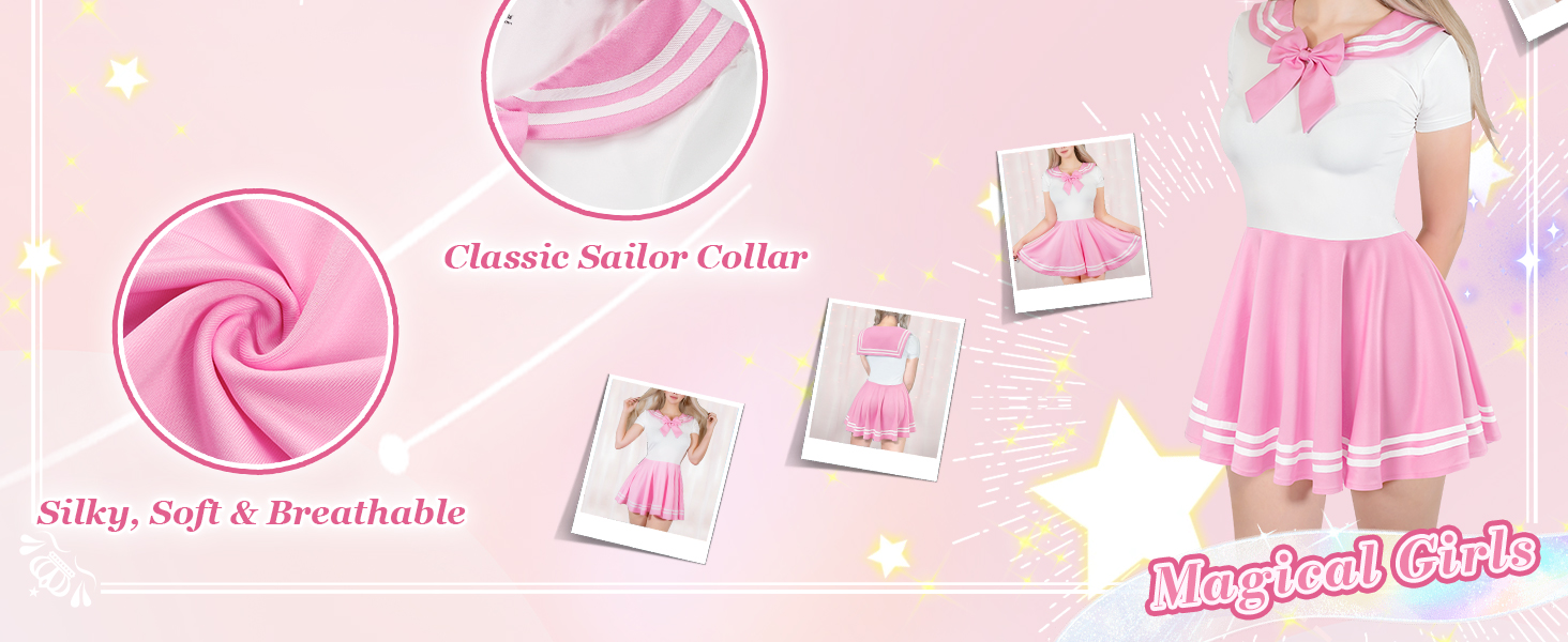 Шовковий комбінезон LittleForBig для дорослих, стилізація 'Магічна дівчинка', міні-сукня-спідниця (рожевий, XL)