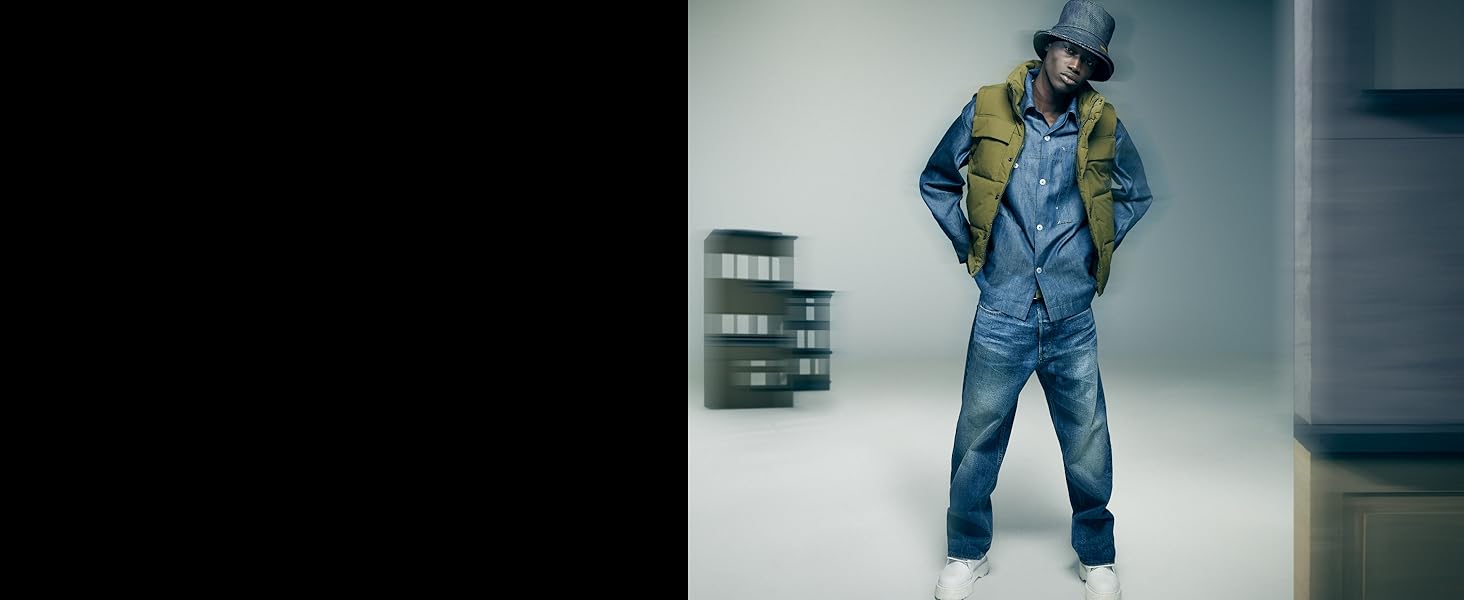 Чоловічі джинси G-Star RAW 3301 Slim Fit — вузькі сині джинси