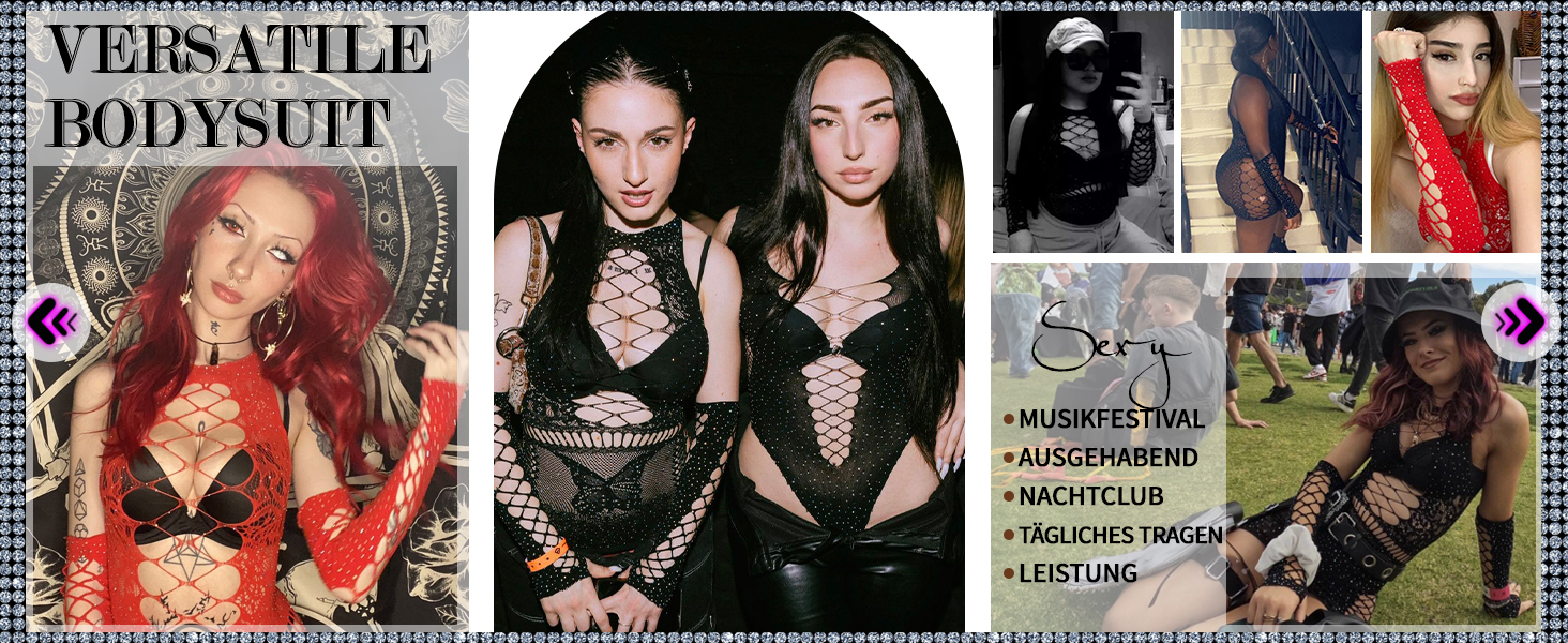 Елегантний жіночий комплект нижньої білизни Ella Lust: мереживний боді, сукня з паєтками та мереживні рукавички. Чорний, універсальний розмір.