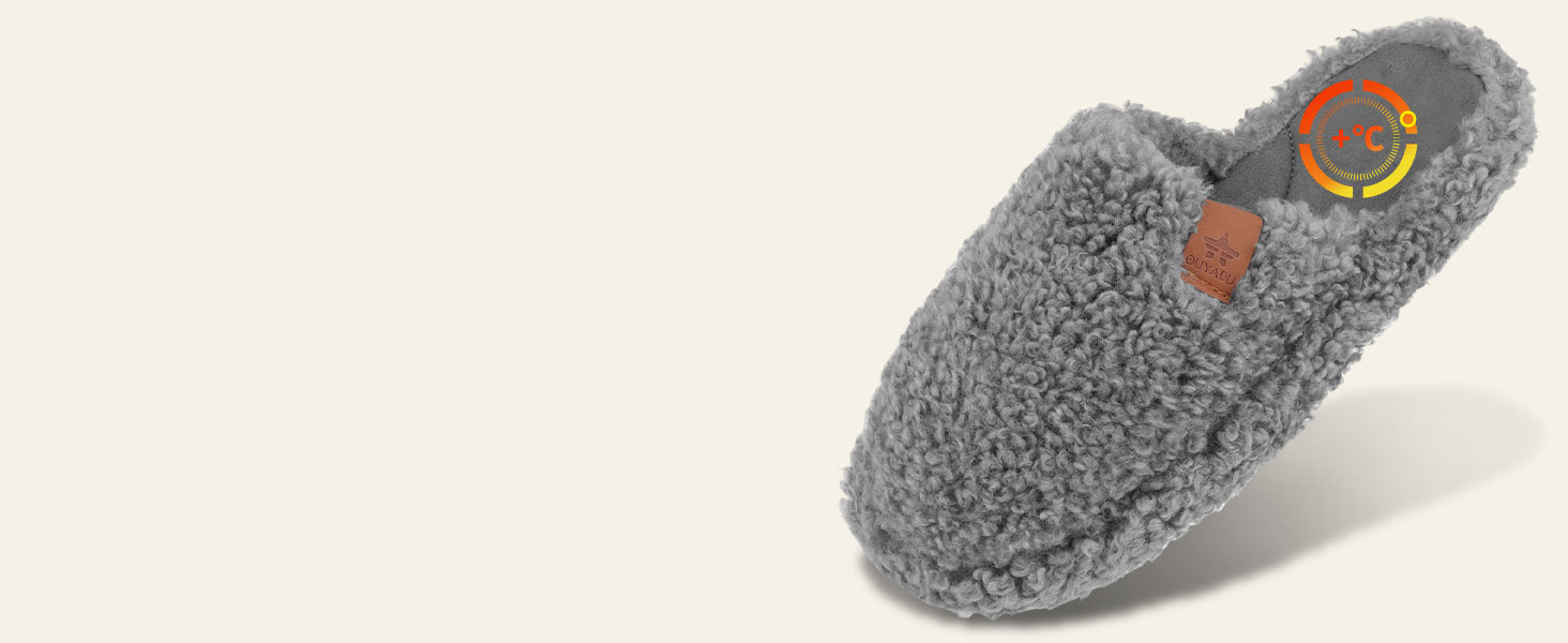 Жіночі м'які капці з ефектом пам'яті (Memory Foam), плюшеві домашні тапочки чорного кольору, розмір 42/43 EU