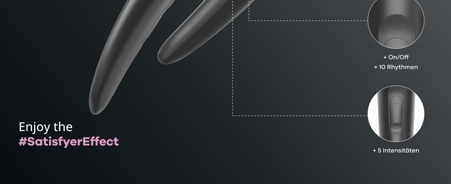 Satisfyer Wand-er Woman: Масажер для тіла з 50 вібраційними режимами | Секс-іграшка, тихий та потужний | Електронний масажер для жінок та чоловіків | Компактний вібратор для всього тіла | Чорний колір, 1 шт.