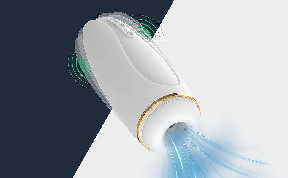 Електричний мастурбатор для чоловіків Nappex Branco з потужним всмоктуванням та вібрацією, режим оргазму - мастурбатор, кишеньковий