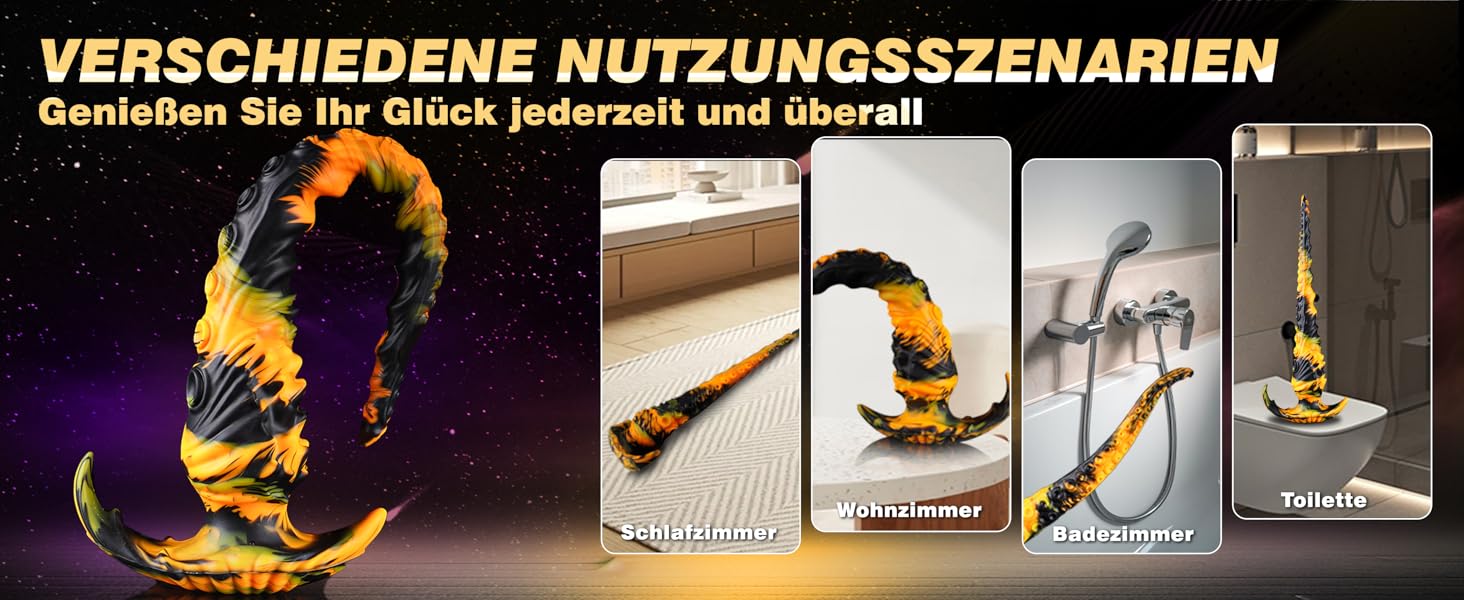 Анальний дилда Tentakel 34,5 см з силікону: фантазійний анаплаг для пар, жінок та чоловіків