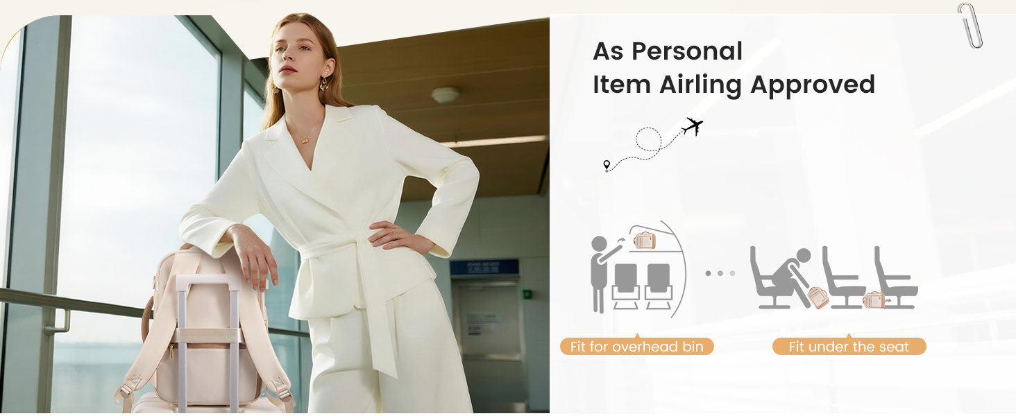 Рюкзак для ручної поклажі LOVEVOOK 40x30x20 см для Ryanair, жіночий дорожній рюкзак для ноутбука, сумка в літак під сидіння 20Л