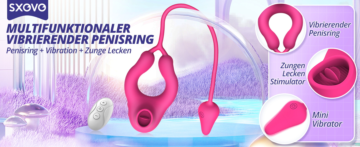 Вібратор для чоловіків SXOVO з вібратором клітора та міні-вібратором, набір для пар з пультом дистанційного керування