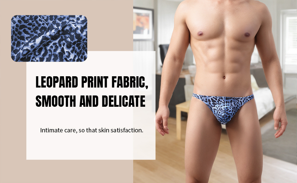 Танга чоловіча Faringoto Leopard, 3 шт. в упаковці, принт леопард, низька посадка