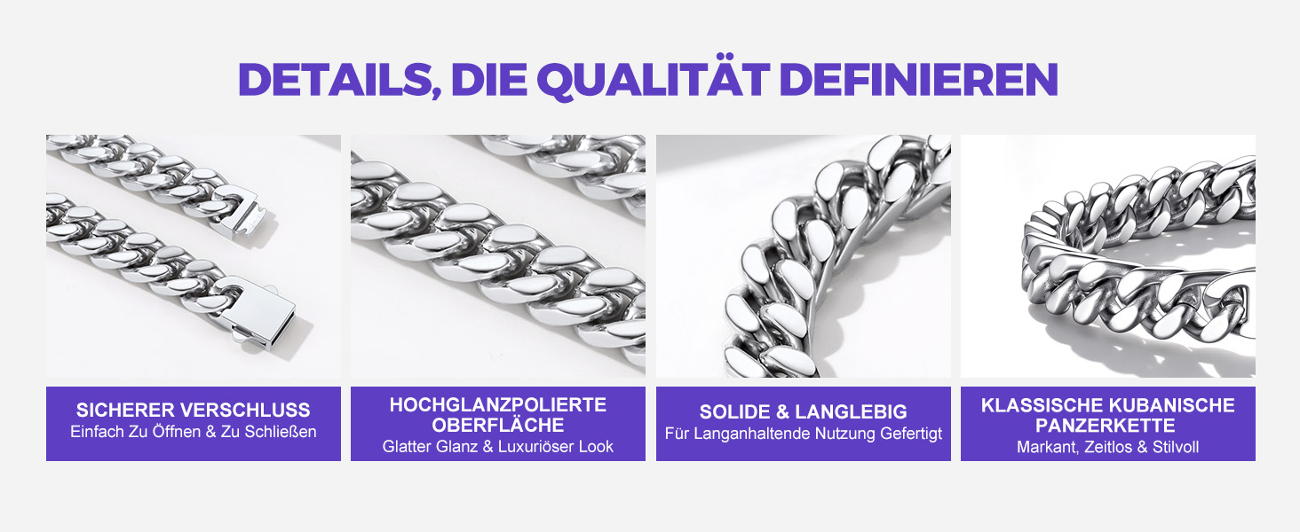 Чоловічий сталевий браслет Richsteel Cuban Link (кубинський ланцюг) з подарунковою коробкою, золотий, ширина 12мм, довжина 23см