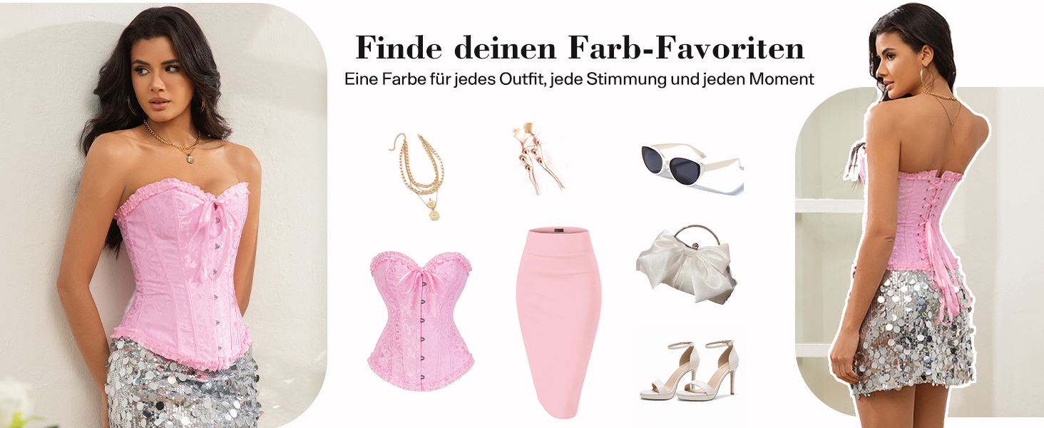 Корсет для жінок - бюстєль-корсет, чорний, розмір M - талія, формування фігури, повний бюст