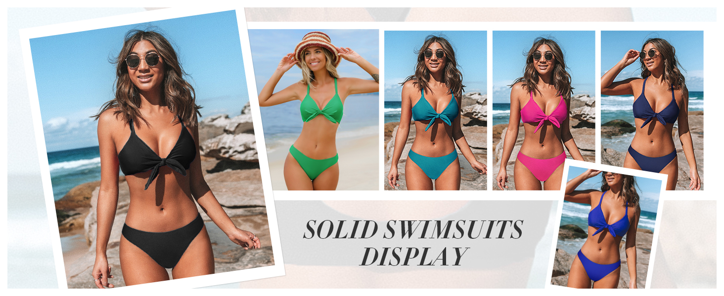 CUPSHE Bikini Set Daen: двочастинний купальник з V-подібним вирізом, зав'язками спереду, низькою талією та перехресними бретелями. Темно-зелений візерунок, розмір XL, колір Hot Pink