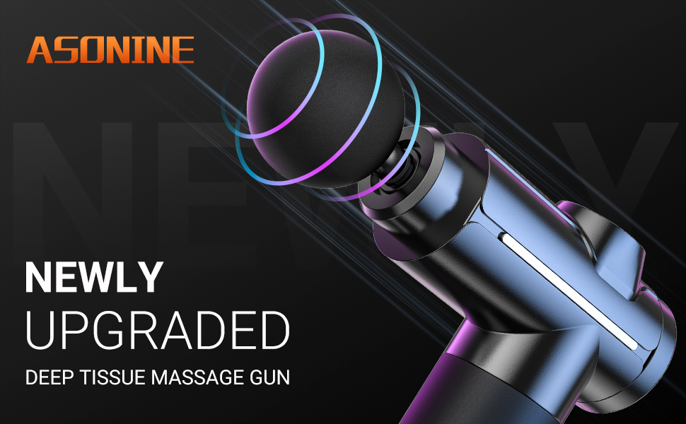 Перкусійний масажер Massage Gun для глибокого масажу тканин, 32 рівні швидкості, 8 насадок для спини, плечей та всього тіла