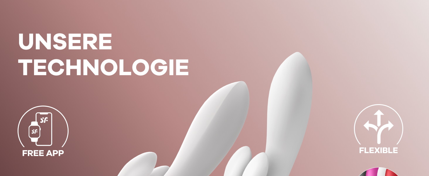 Вібратор Satisfyer Double Flex Connect з Bluetooth-додаток | Інтимні іграшки для жінок | Водонепроникний (IPX7) | Силікон преміум-якість | Заряджається | Один розмір (білий)