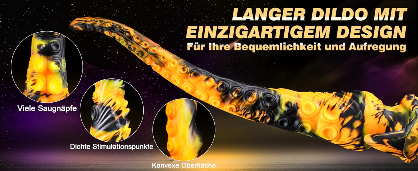 Анальний дилда Tentakel 34,5 см з силікону: фантазійний анаплаг для пар, жінок та чоловіків