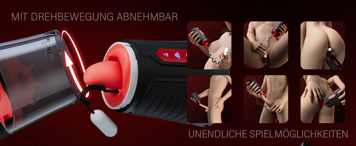 Електричний мастурбатор для чоловіків з 9 режимами лизання, 9 режимами всмоктування та 9 вібраціями. Іграшка для дорослих, підходить для пар та індивідуального використання