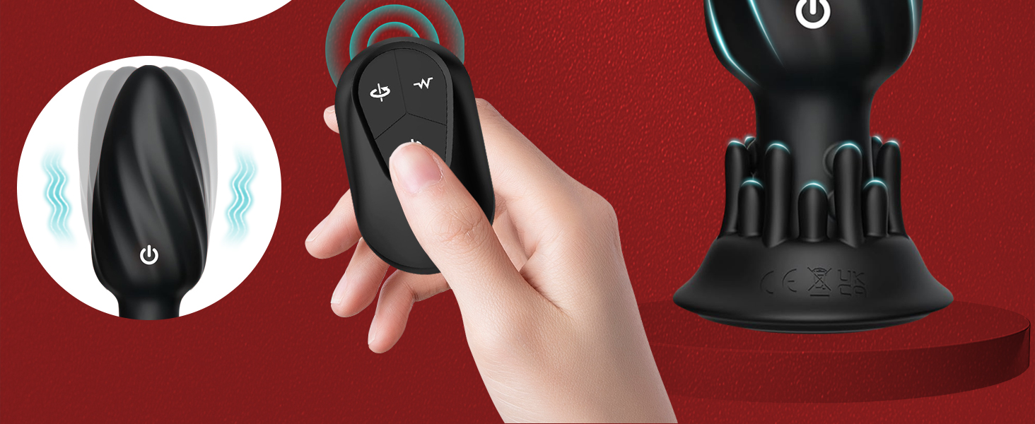 Аналізатор вібратор для чоловіків YcsLust, стимуляція простати, анальний плагін з 10 вібраціями та 10 режимами обертання, пульт дистанційного керування, секс-іграшка для пар, buttplug