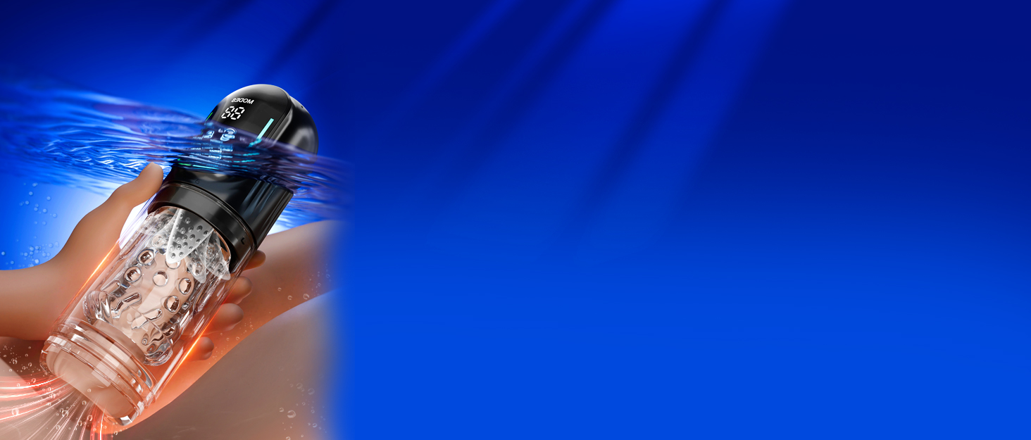 Електричний мастурбатор для чоловіків з телескопічною функцією, ротацією та функцією всмоктування. Реалістична імітація орального сексу, іграшка для чоловіків.