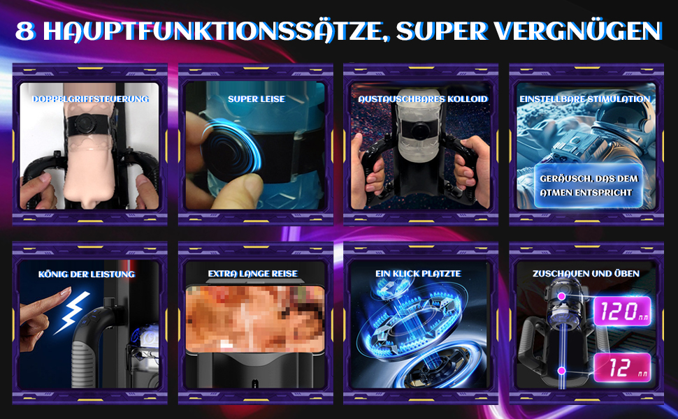 Електричний мастурбатор з подвійним руків'ям для чоловіків – реалістична вагіна, чорний колір