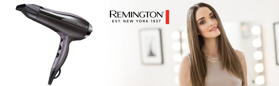 Фен для волосся Remington Pro-Air D5210 з іонним керамічним кільцем, дифузором та концентратором, 2400 Вт, чорний