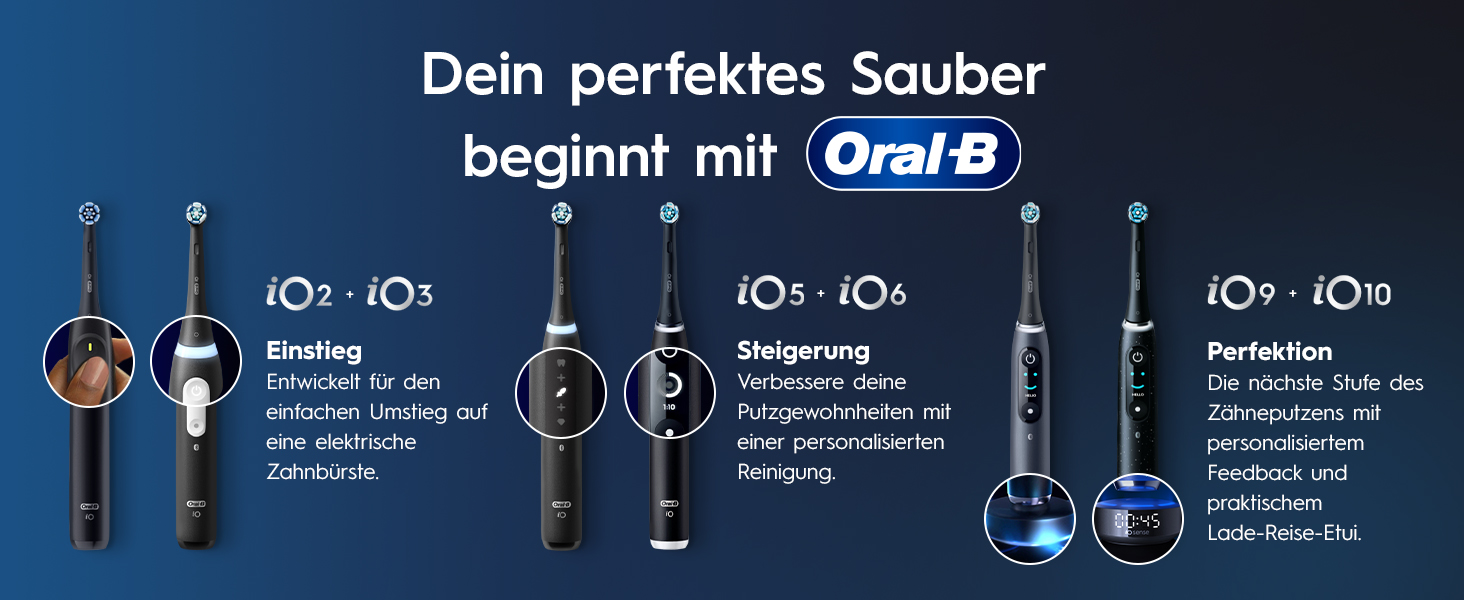 Електрична зубна щітка Oral-B iO Series 6 (Black Lava/Pink Sand), 5 режимів чищення, набір з 3 насадок та дорожнім футляром