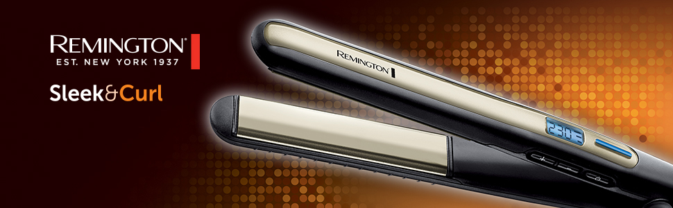 Випрямляч для волосся Remington Sleek & Curl S6500 з керамічним покриттям Ultra-Turmalin, LCD-дисплеєм, 150-230°C для випрямлення та створення локонів