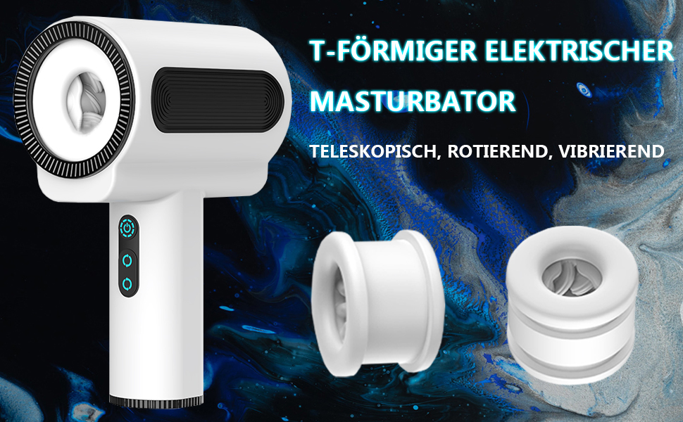 Масажер для чоловіків з телескопічною головкою, 5-позиційний, 7-вібраційний, інноваційний подвійний дизайн