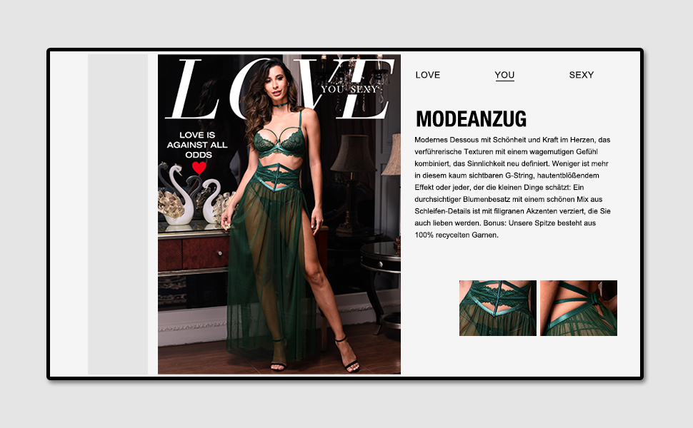 Сексуальний жіночий комплект спідньої білизни з мережива: бюстгальтер, пояс, прозора мереживна сукня, нічна сорочка з G-String, 4-частинний комплект, чорний, 75B