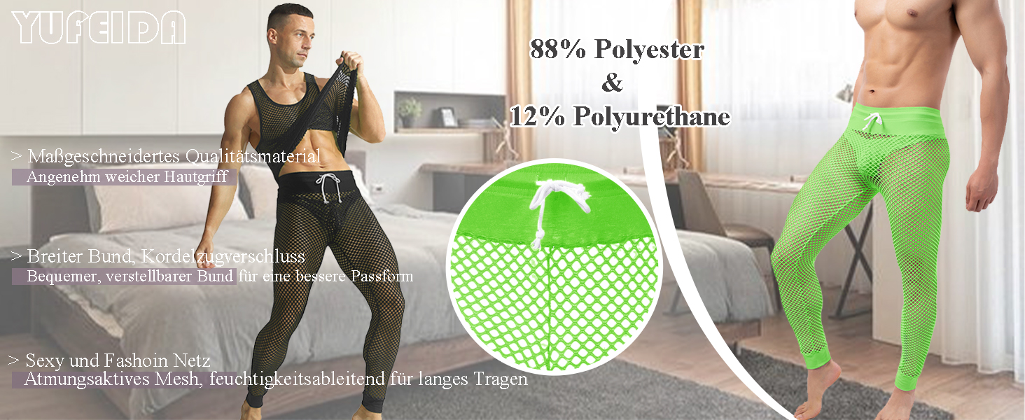 Чоловічі шорти YUFEIDA з сітчастою в'язки, рожеві, L. Дихаючі спортивні лосини з регульованою талією