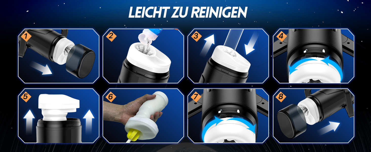 Інтимна іграшка для чоловіків Eanatoys з 9 вібраціями, телескопічною функцією, 3D-реалістичною вагіною та LCD-дисплеєм. Чорний колір