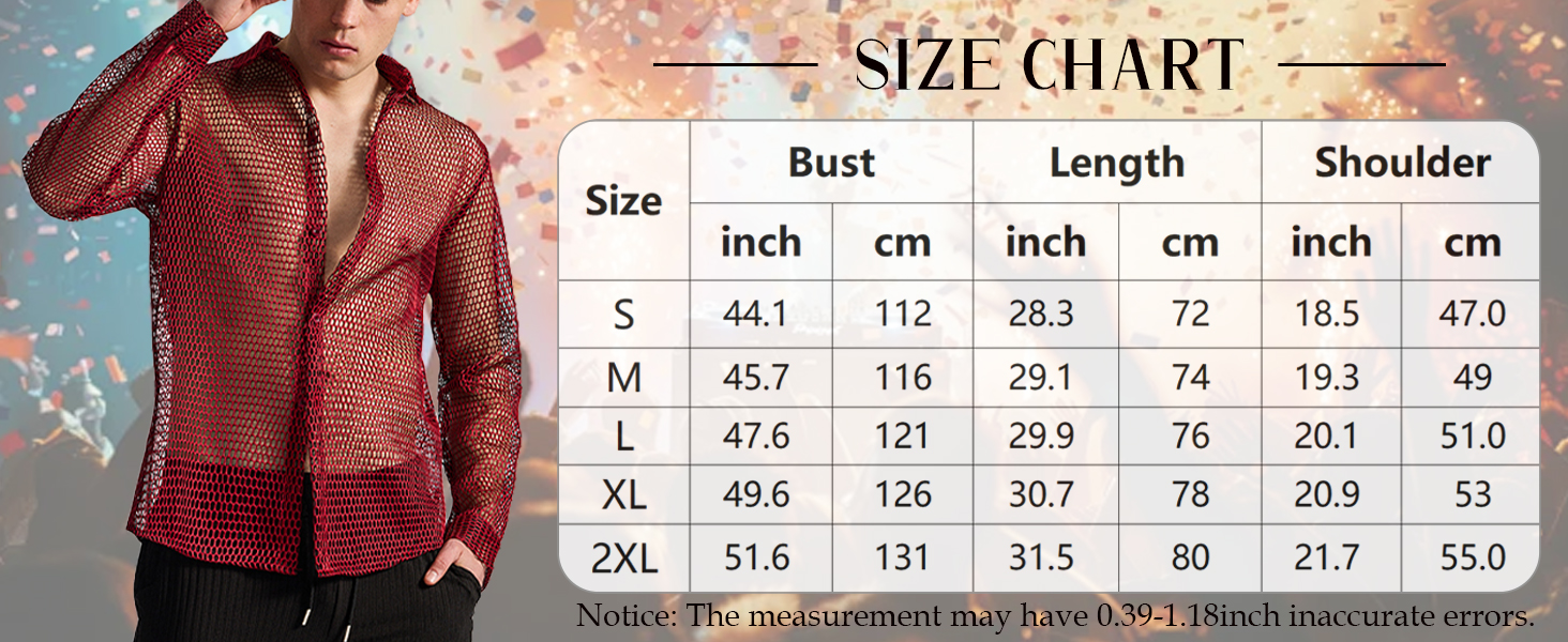 Чоловіча сітчаста сорочка з довгим рукавом AIEOE, сітчаста сорочка Fishnet, прозора футболка з м'язами, сорочка на ґудзиках, сітчаста сорочка, S-XXL, коричнева XL