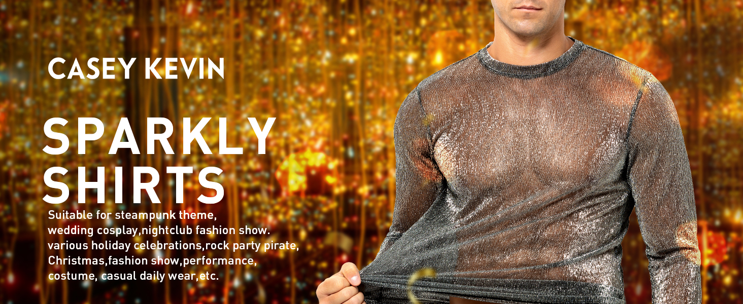 Прозора футболка-сітка Casey Herren з довгим рукавом, мереживна сорочка, мерехтливі сорочки, клубний стиль, A2-блакитний