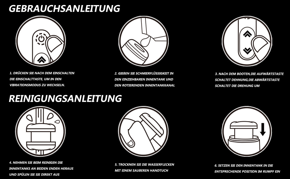 Масажер для чоловіків з телескопічною головкою, 5-позиційний, 7-вібраційний, інноваційний подвійний дизайн