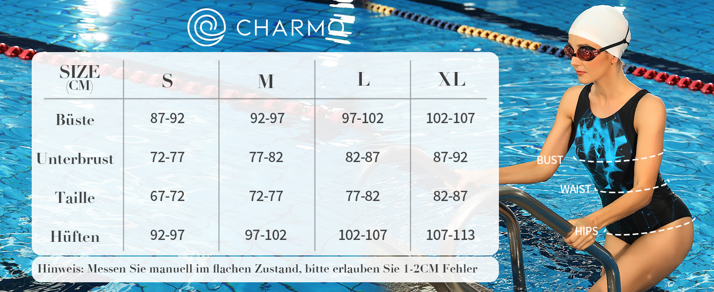 Чармо: Спортивний купальник для жінок. Одноцільний купальник з широкими лямками. Чорний/червоний колір.