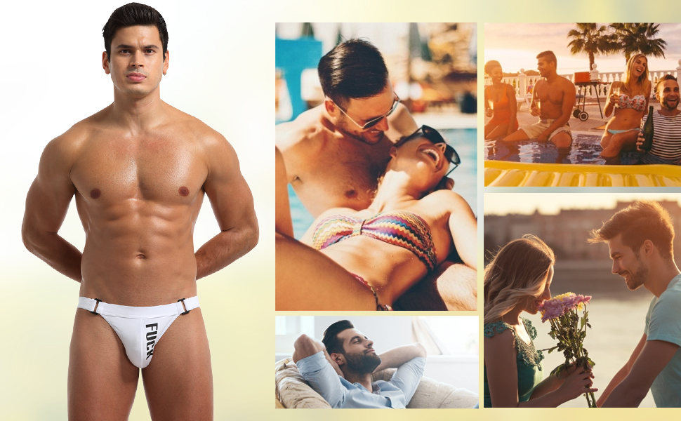 Слідки чоловічі Alienjoy Jockstrap String Tanga з бавовни, 6 шт. (різні кольори)