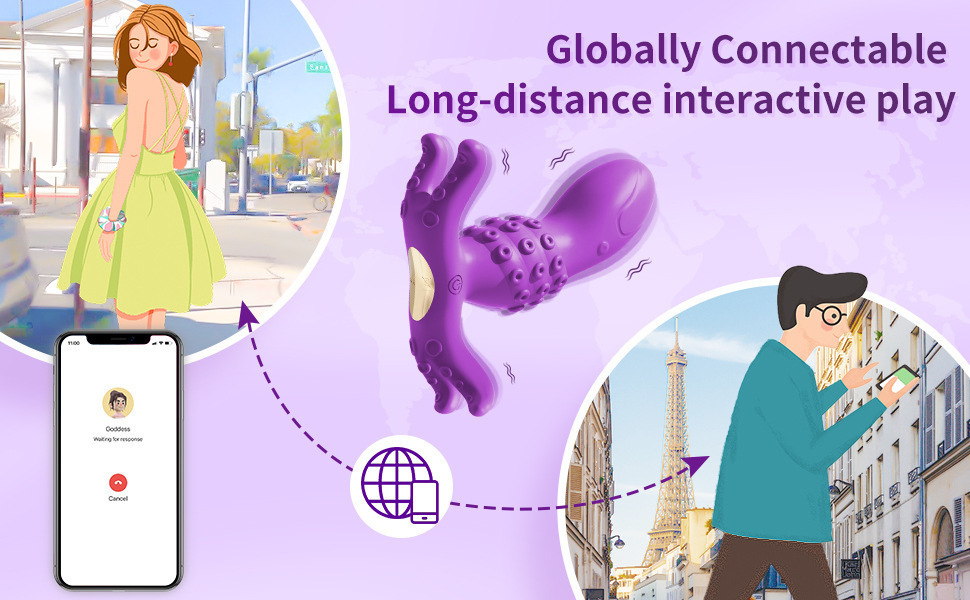 Вібратор для жінок з пультом дистанційного керування та додатком, анальний вібратор з 9 режимів, модель 