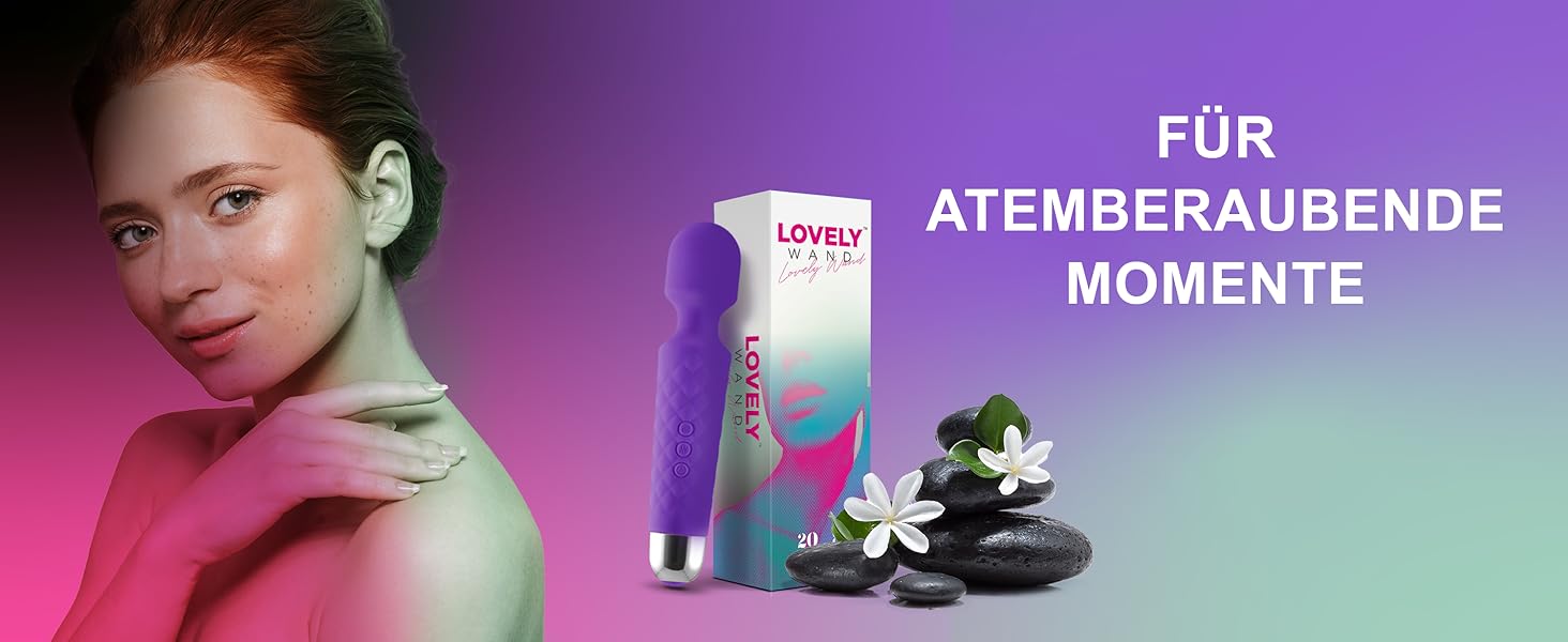 Вібратор для жінок Lovely Wand - бездротовий, водонепроникний, 20 режимів вібрації, акумуляторний