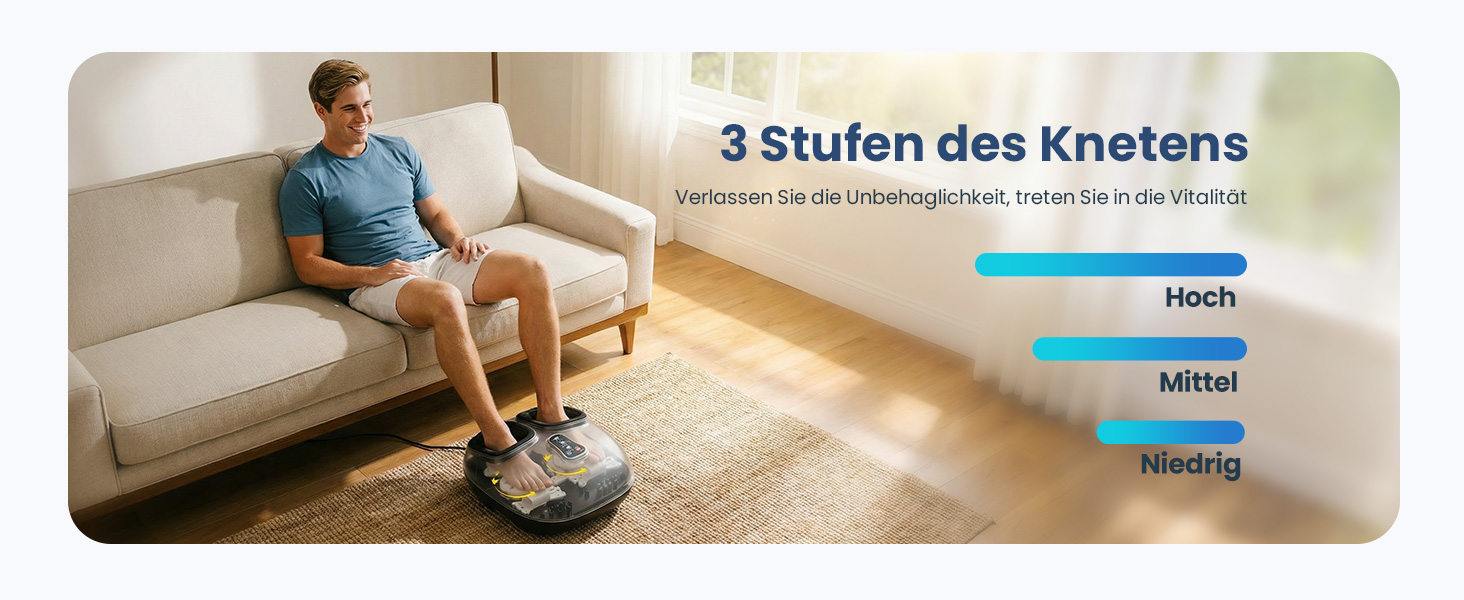 Електричний масажер для ніг COMFIER Shiatsu, інфрачервоний масажер стоп, чорний