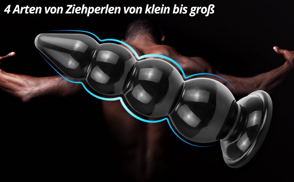 Анальні кулі з присосками Riesen, анальні кулі, анальний плагін, масажер простати, інтимні іграшки для жінок та чоловіків (4 кулі)