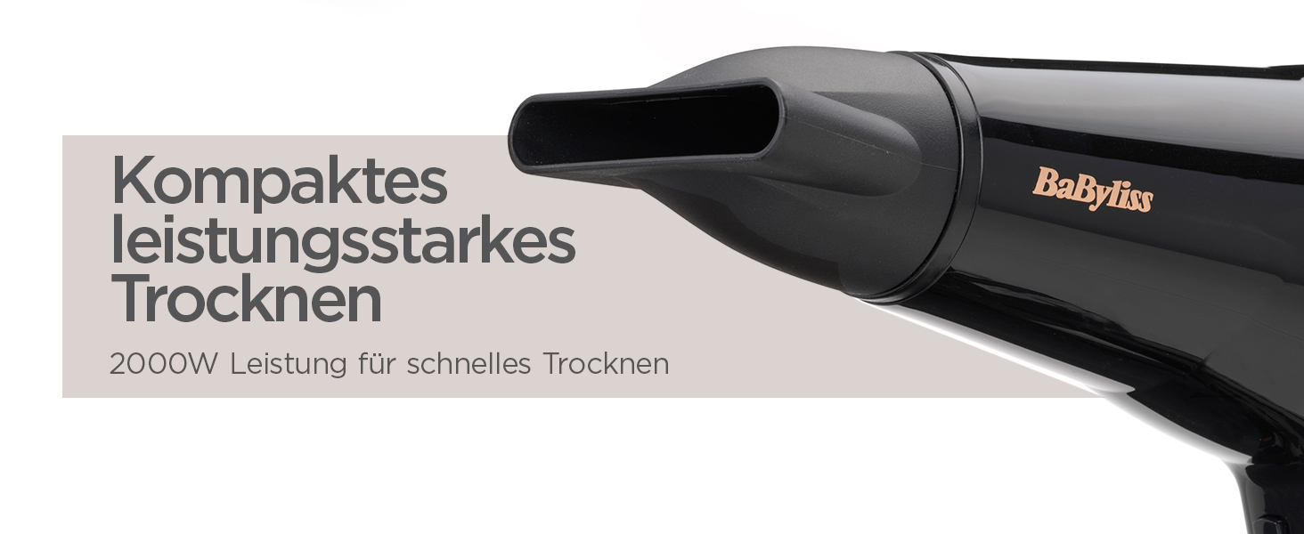 Фен для волосся BaByliss Cordkeeper D373E з автоматичним змотуванням кабелю, 2000Вт, іонізація Anti-Frizz, 3 температурних та 2 режиму швидкості, чорний