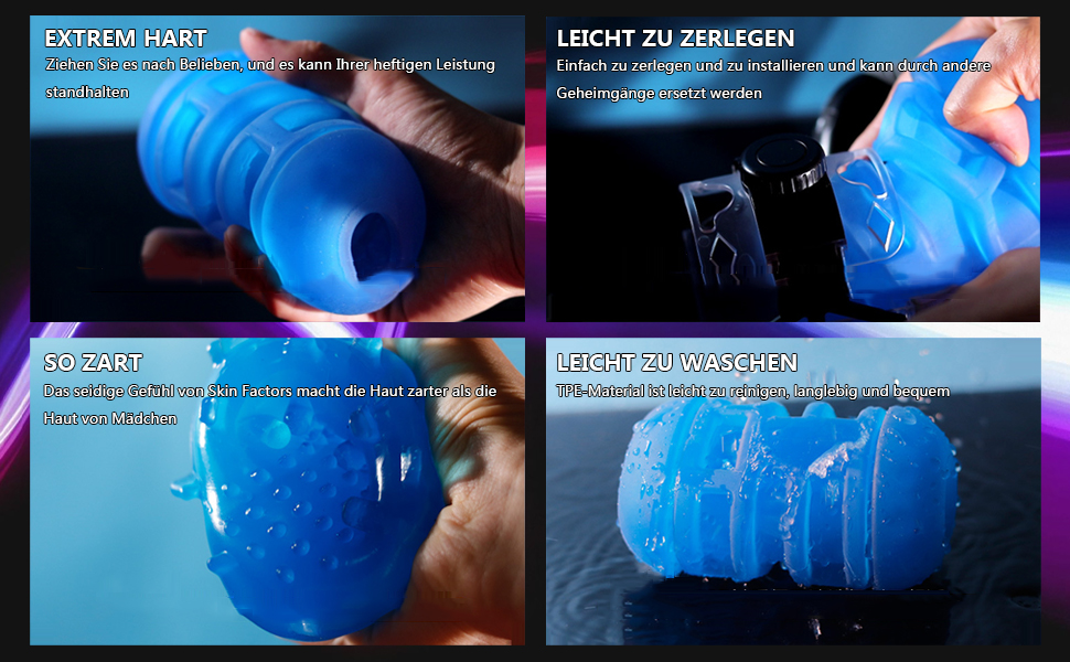 Електричний мастурбатор з подвійним руків'ям для чоловіків – реалістична вагіна, чорний колір