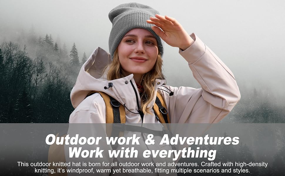 Зимова шапка з мериносової вовни Outdoor Shaping унісекс — тепла в'язана шапка з відкидним манжетом, сіра (Meliertes Grau)