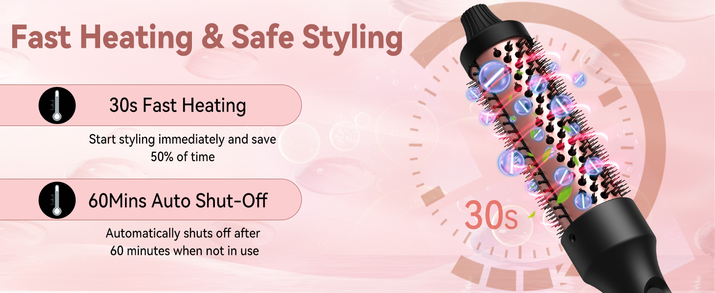 Мультистайлер для волосся 6 в 1 UKLISS Air Styler Set: фен з дифузором, насадки для завивки, круглі щітки та випрямляч, 1000 Вт, LCD-дисплей, жовто-чорний