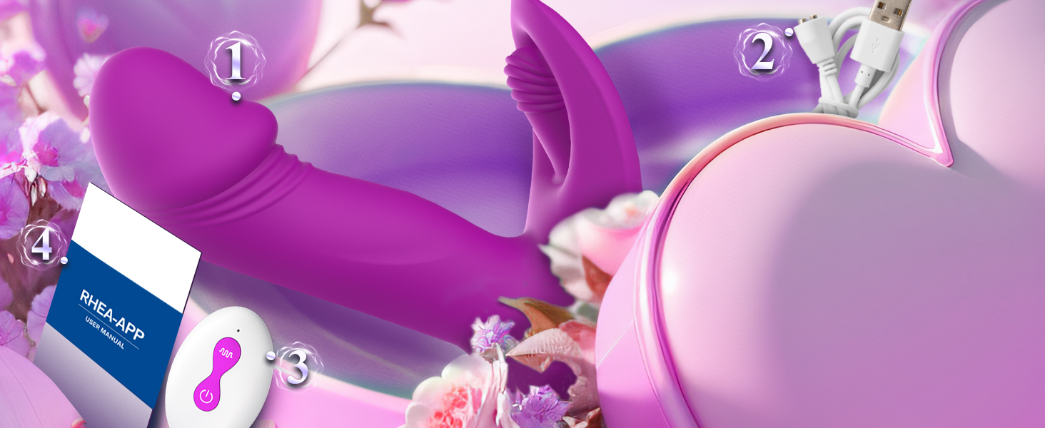 Інтимні іграшки для пар EAWESION: вібратор-масажер, анальний плагін, стимулятор G-точки, 9 режимів, фіолетовий