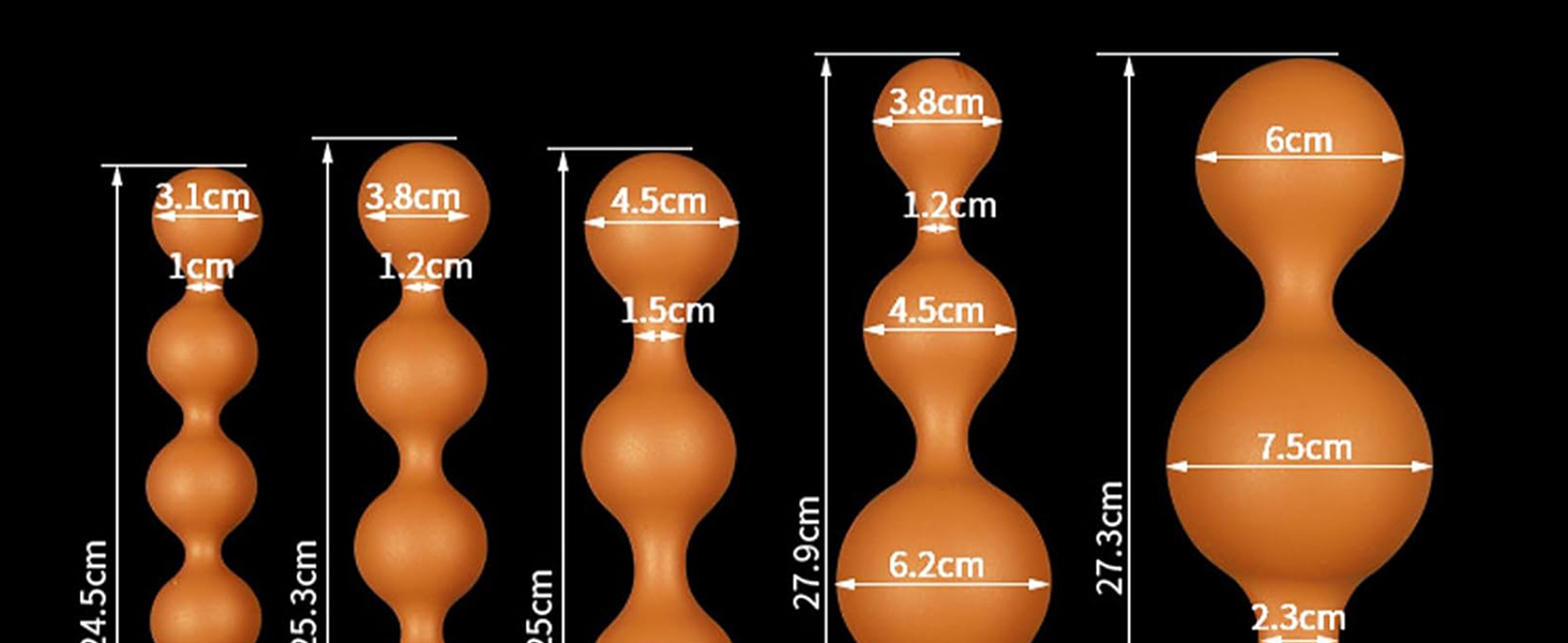 Анальні кульки з рідкого силікону Youxclian - 5 розмірів. Стимуляція G-точки, мастурбатор, для жінок та чоловіків.